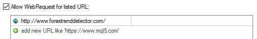Allow Web Request on MAC OS - Forex Trend Detector